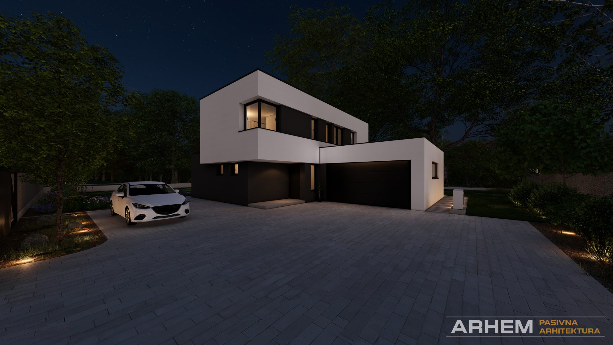Pasivna hiša D z bazenom – Ljubljana – Arhem.si in PasivnaGradnja.si – nocni_23 – Photo