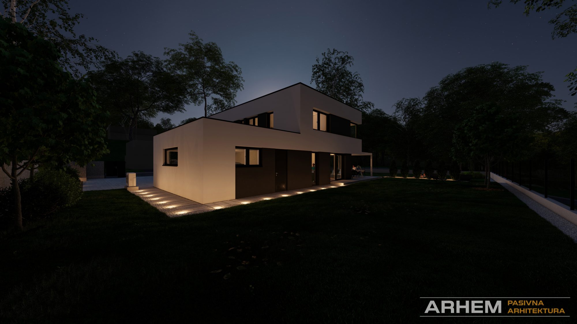 Pasivna hiša D z bazenom – Ljubljana – Arhem.si in PasivnaGradnja.si – nocni_40 – Photo