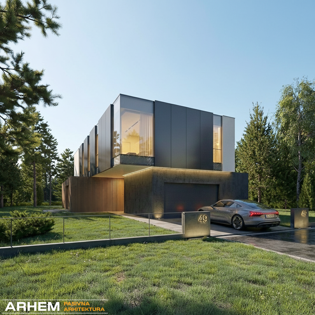 Pasivna hiša A – Ljubljana – Arhem.si in PasivnaGradnja.si – kvadrat – 2 – dnevni – logo